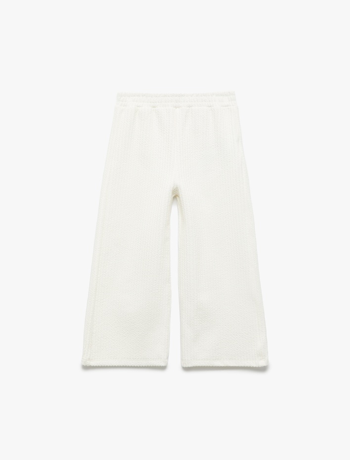 Kız Bebek Beli Lastikli Rahat Kesim Basic Pantolon