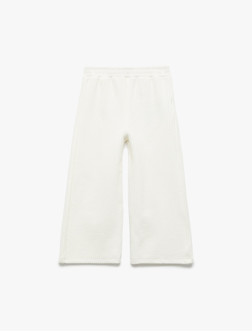  Kız Bebek Beli Lastikli Rahat Kesim Basic Pantolon