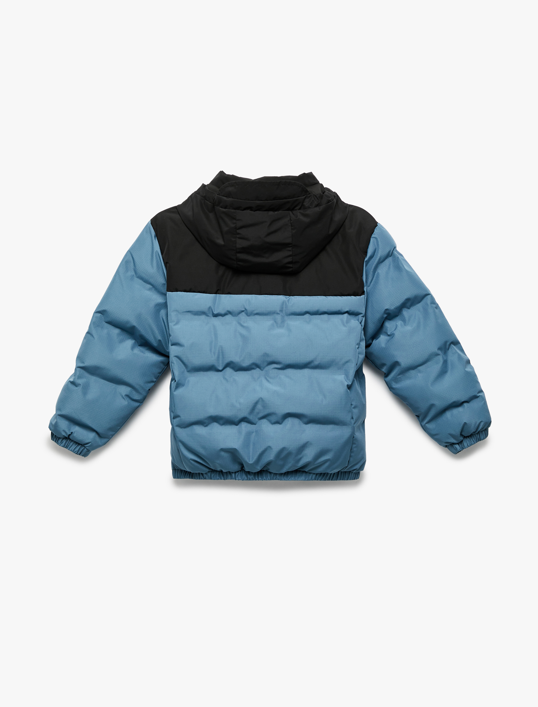  Erkek Çocuk Fermuarlı Kapşonlu Şişme Mont