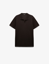 Regular Fit Kısa Kollu Pike Kumaş Pamuklu Polo Yaka Tişört