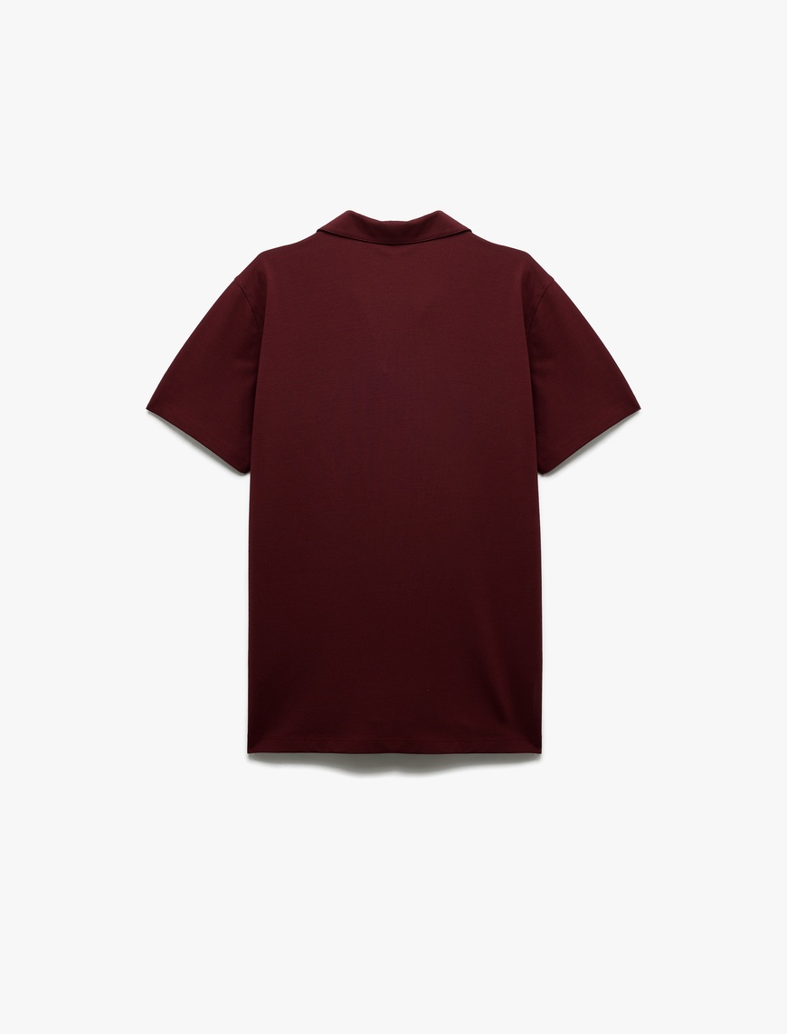   Regular Fit Kısa Kollu Pike Kumaş Pamuklu Polo Yaka Tişört