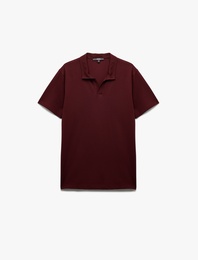 Regular Fit Kısa Kollu Pike Kumaş Pamuklu Polo Yaka Tişört