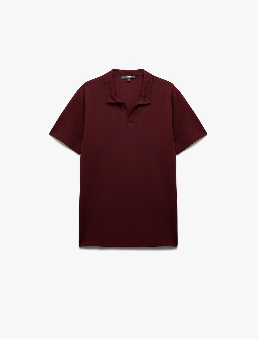   Regular Fit Kısa Kollu Pike Kumaş Pamuklu Polo Yaka Tişört
