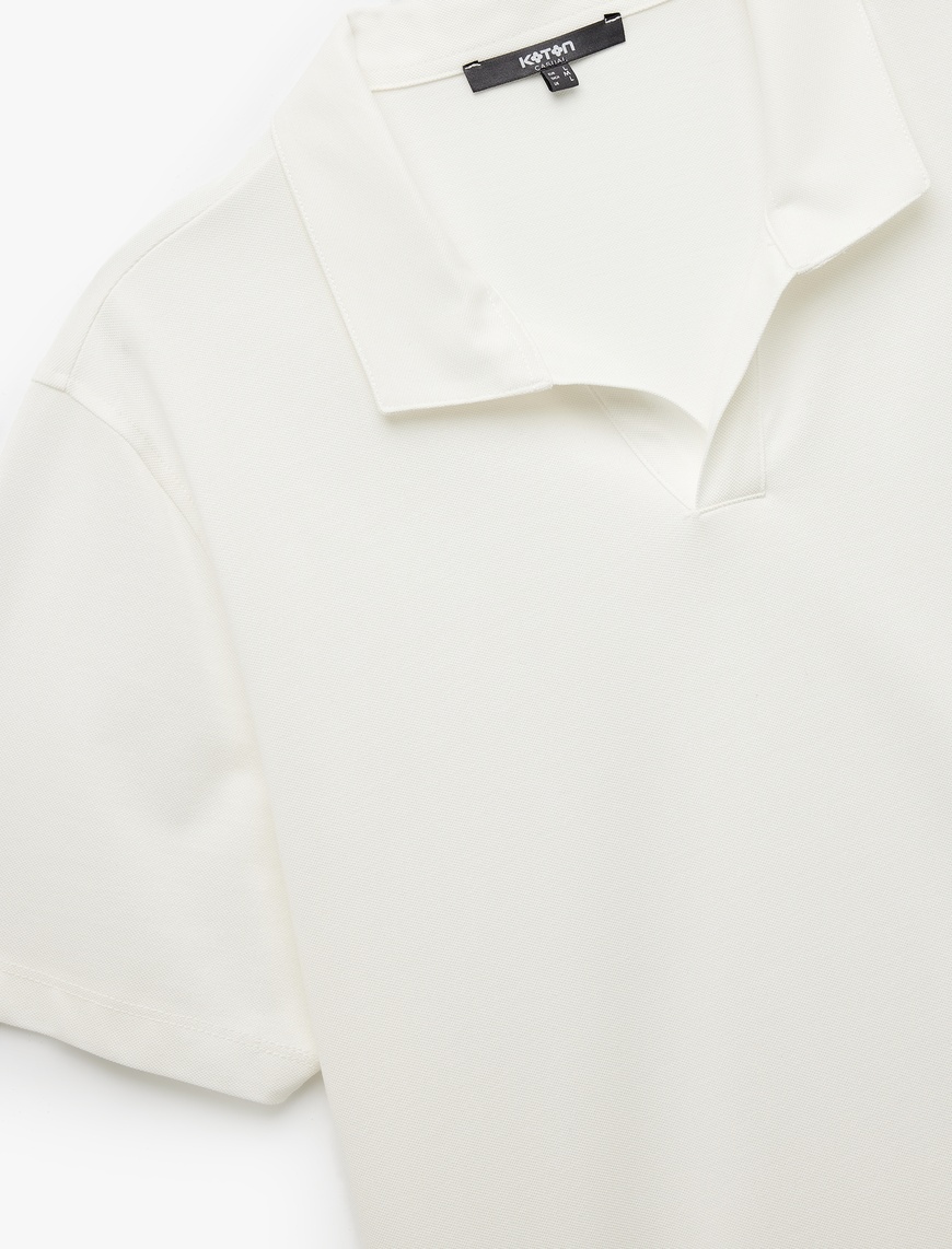   Regular Fit Kısa Kollu Pike Kumaş Pamuklu Polo Yaka Tişört