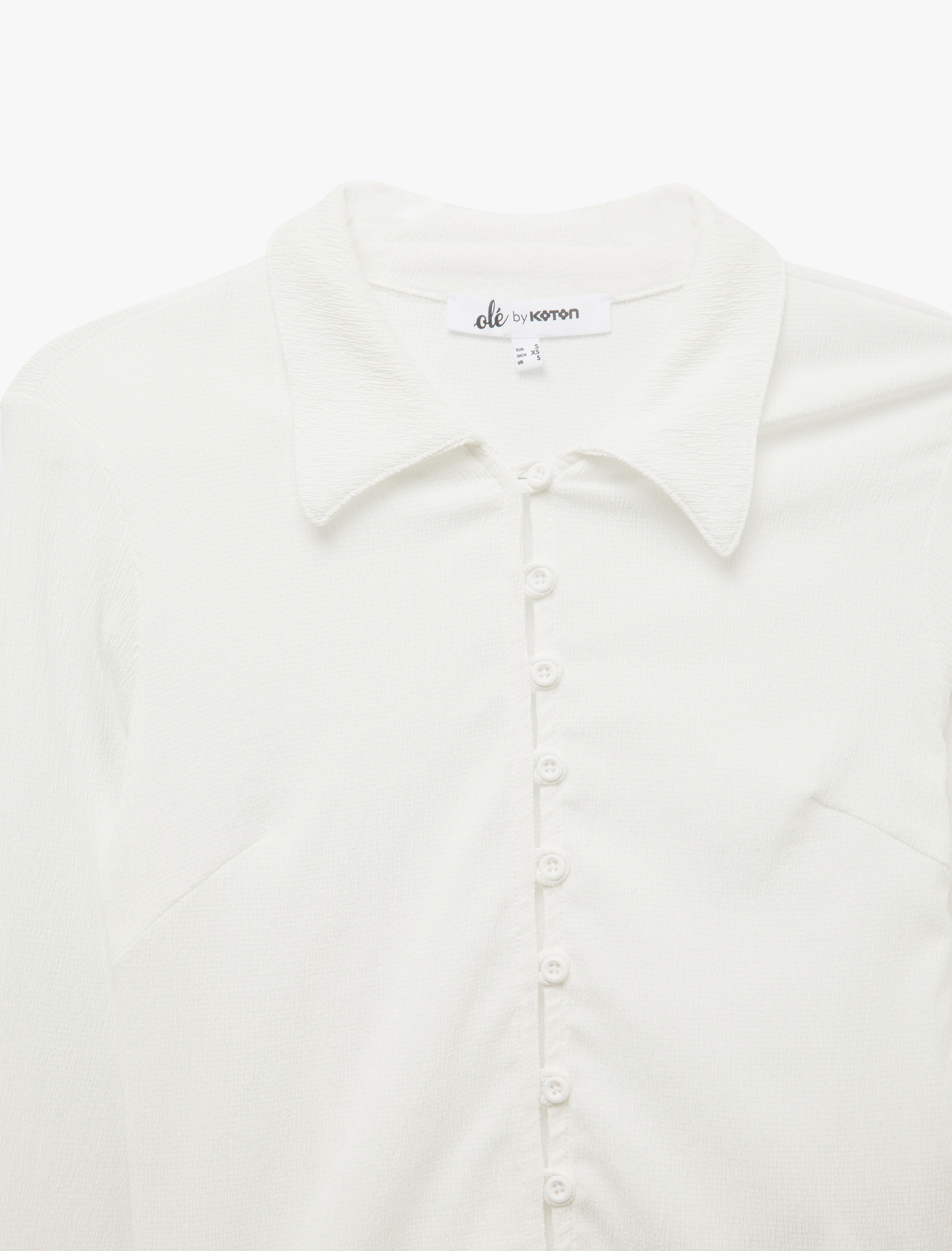   Bürümcük Kumaş Uzun Kollu Drapeli Slim Fit Gömlek