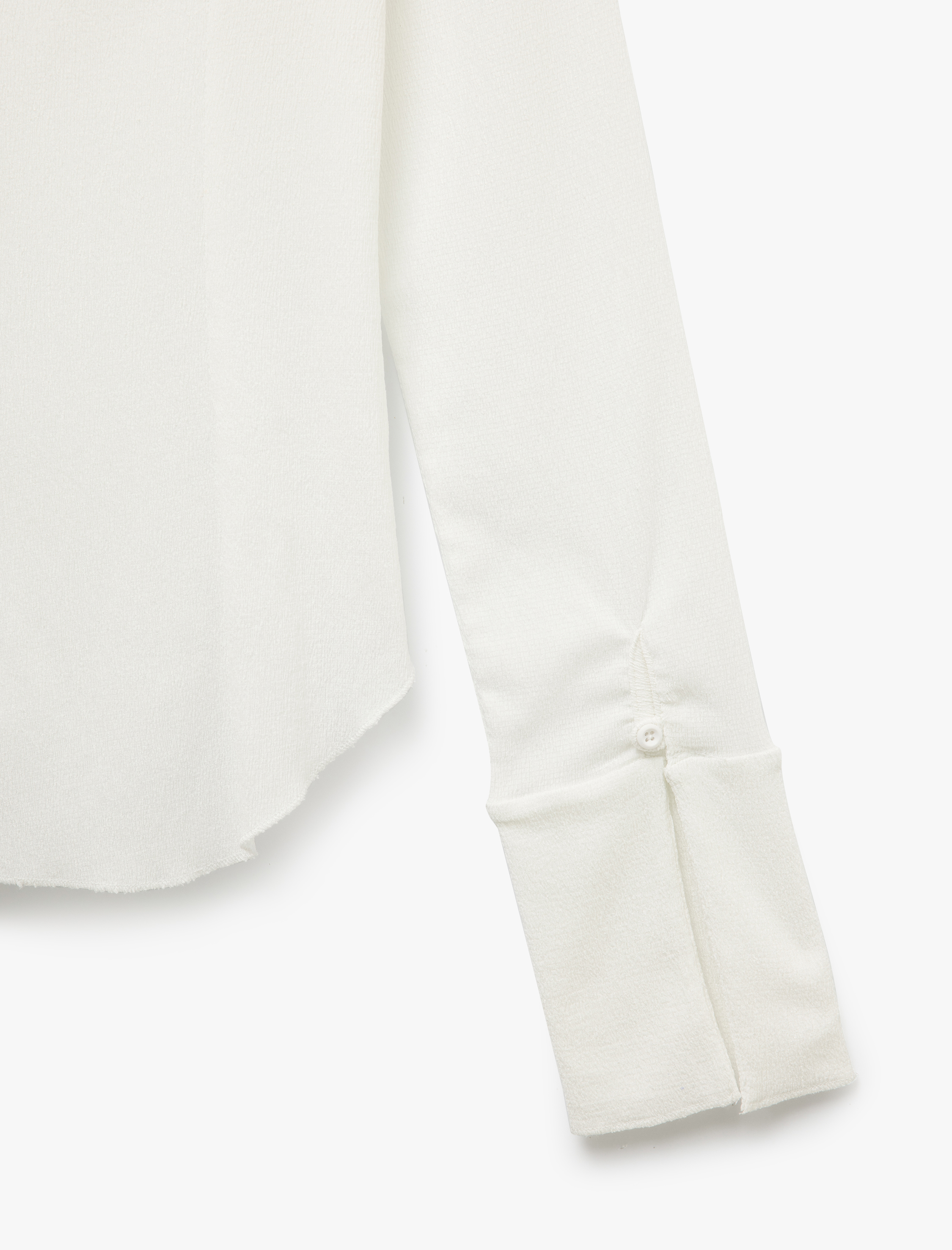   Bürümcük Kumaş Uzun Kollu Drapeli Slim Fit Gömlek