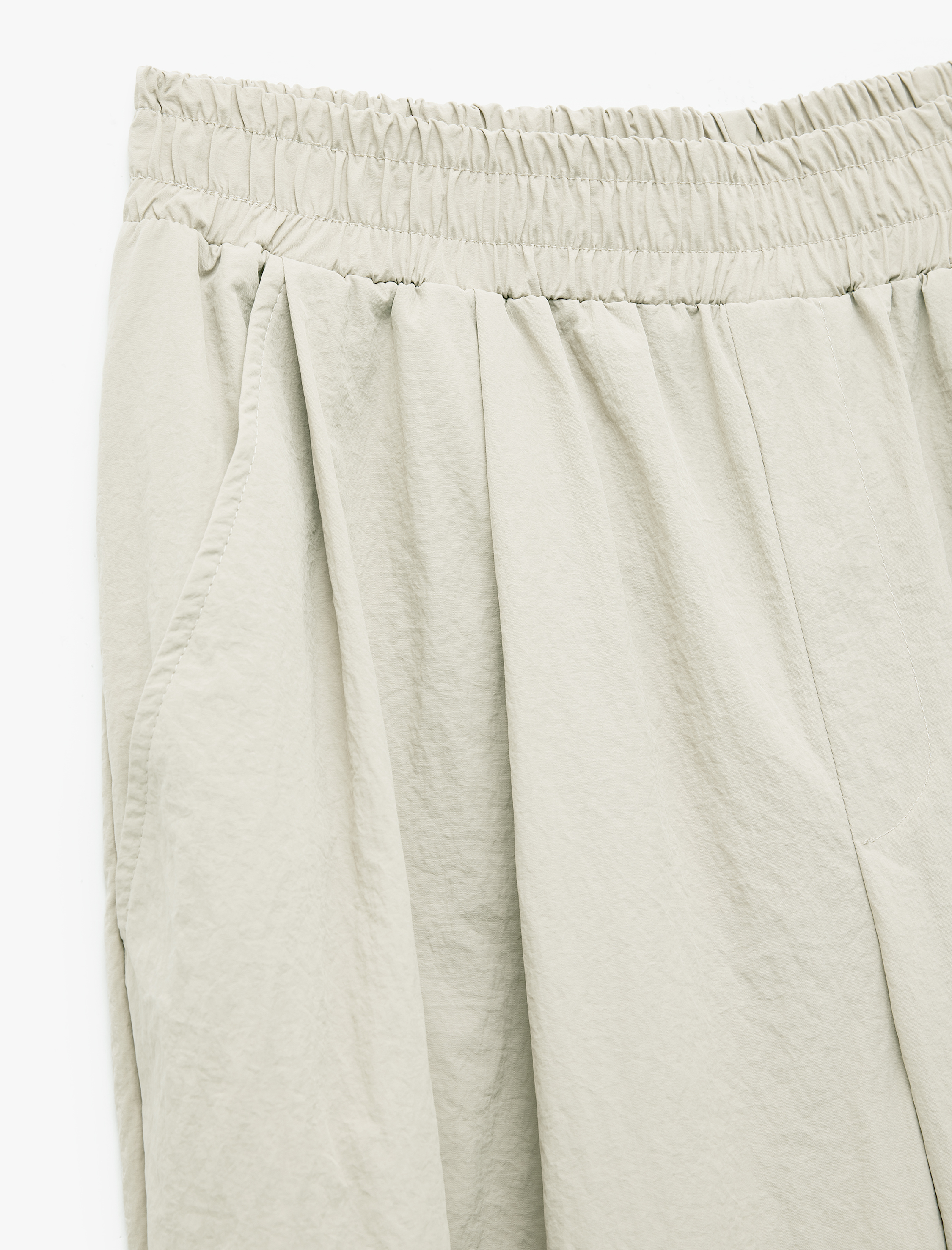   Rahat Kalıp Beli Lastikli Cepli Pileli Paraşüt Pantolon