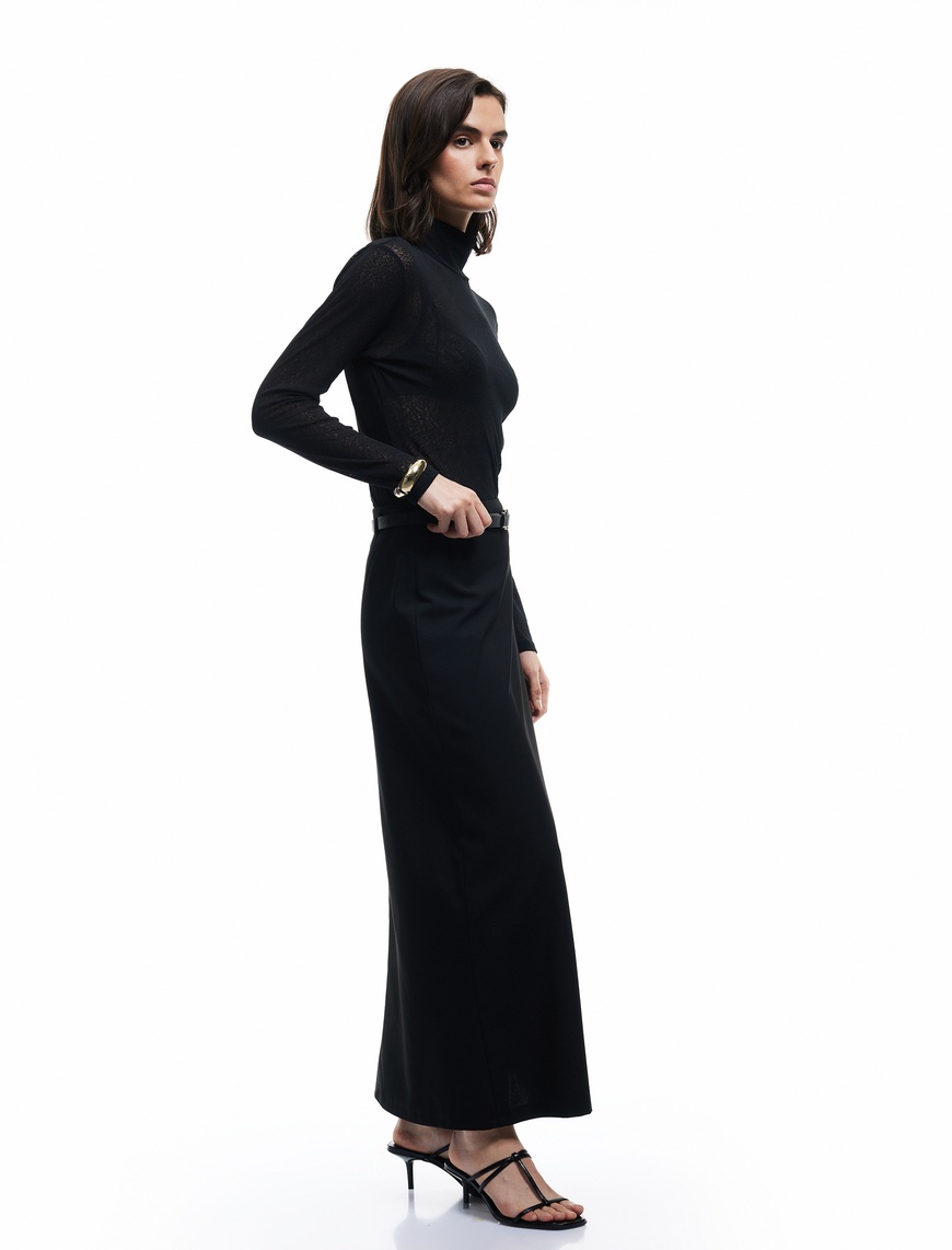   Regular Fit Standart Bel Midi Kalem Etek