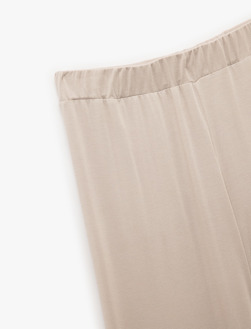   Modal Kumaş Rahat Kalıp Beli Lastikli Bol Düz Paça Pijama Altı