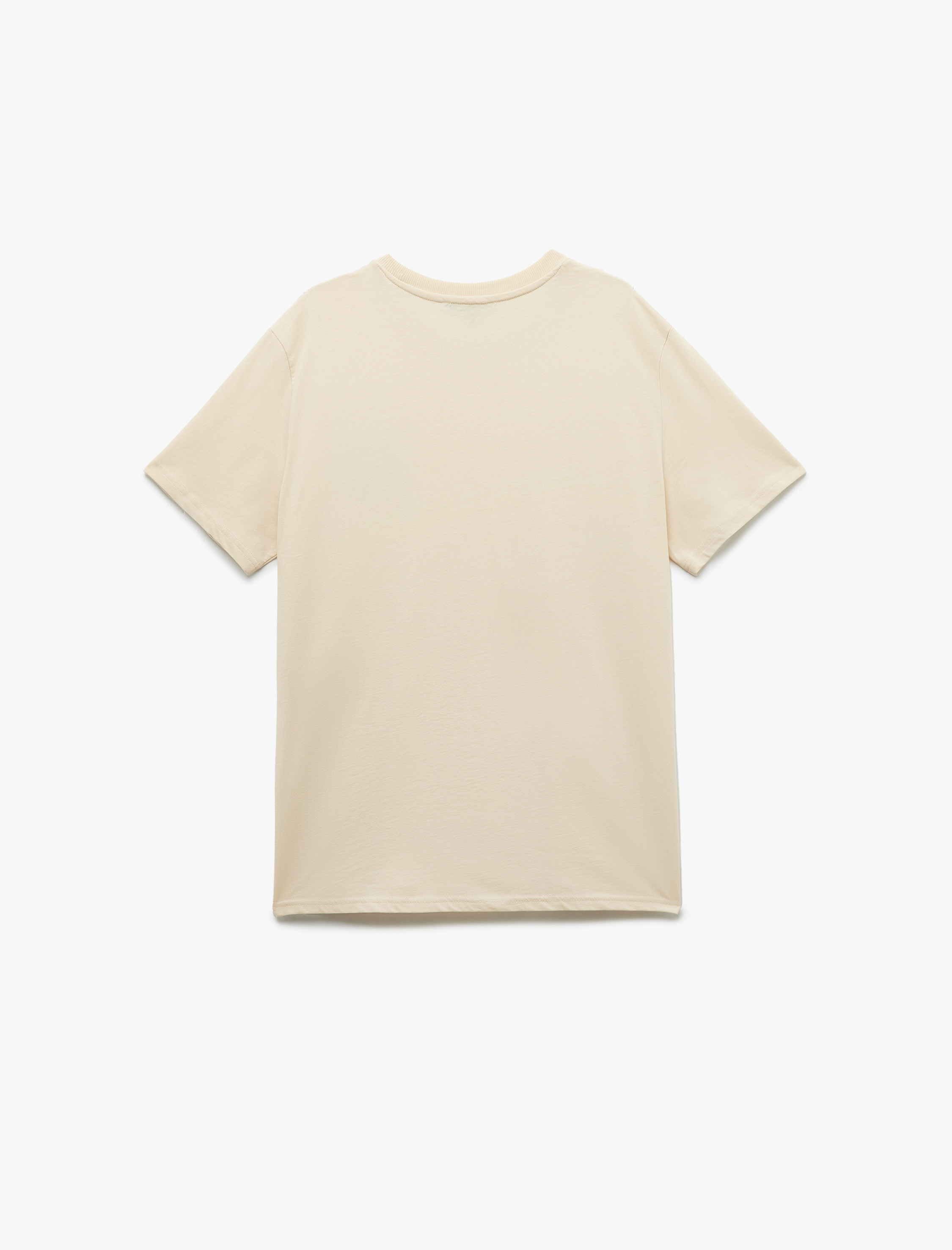   Regular Fit Kısa Kollu Bisiklet Yaka Pamuklu Baskılı Tişört