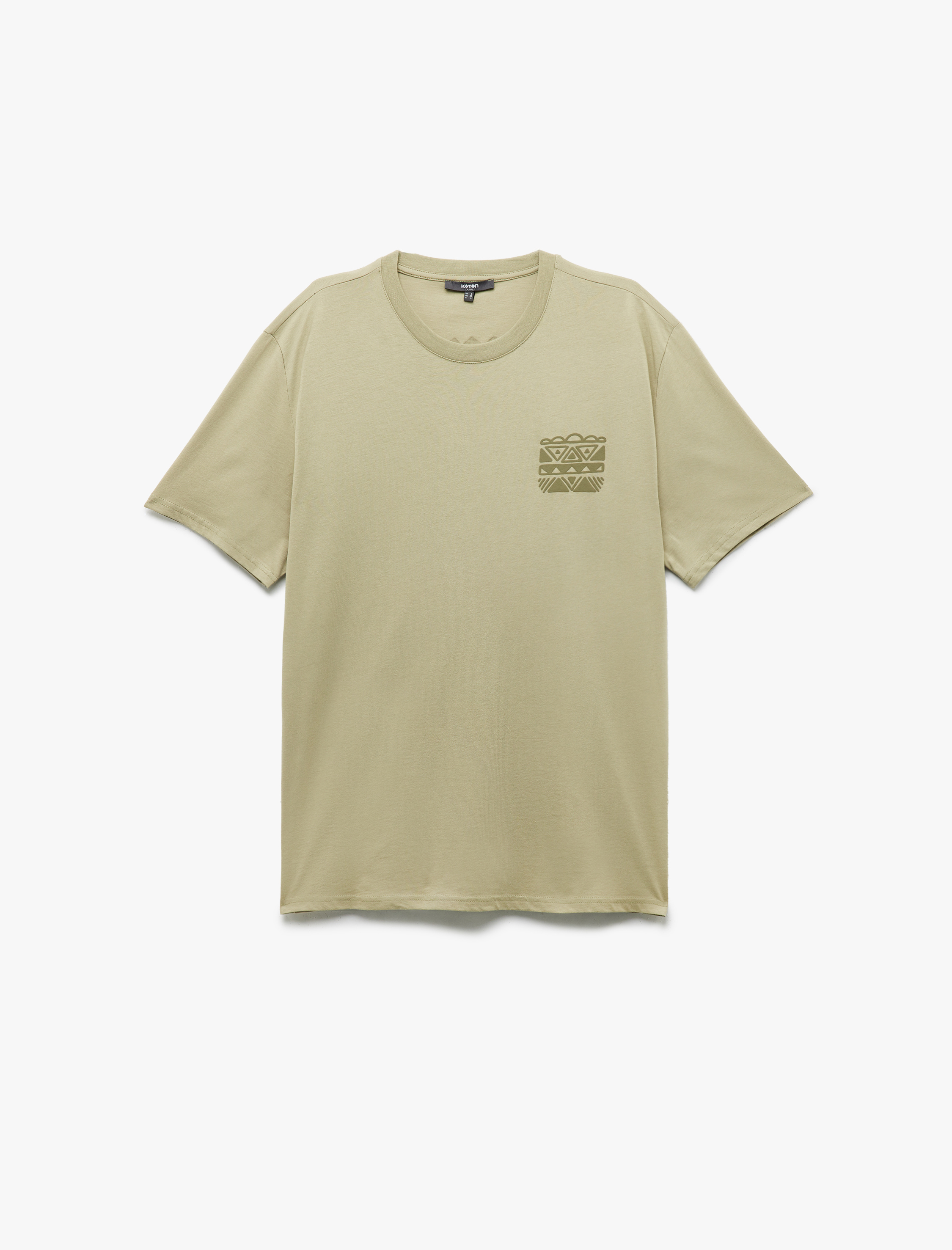   Regular Fit Kısa Kollu Bisiklet Yaka Pamuklu Arkası Baskılı Tişört