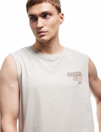 Regular Fit Kolsuz Bisiklet Yaka Pamuklu Etnik Baskılı Atlet