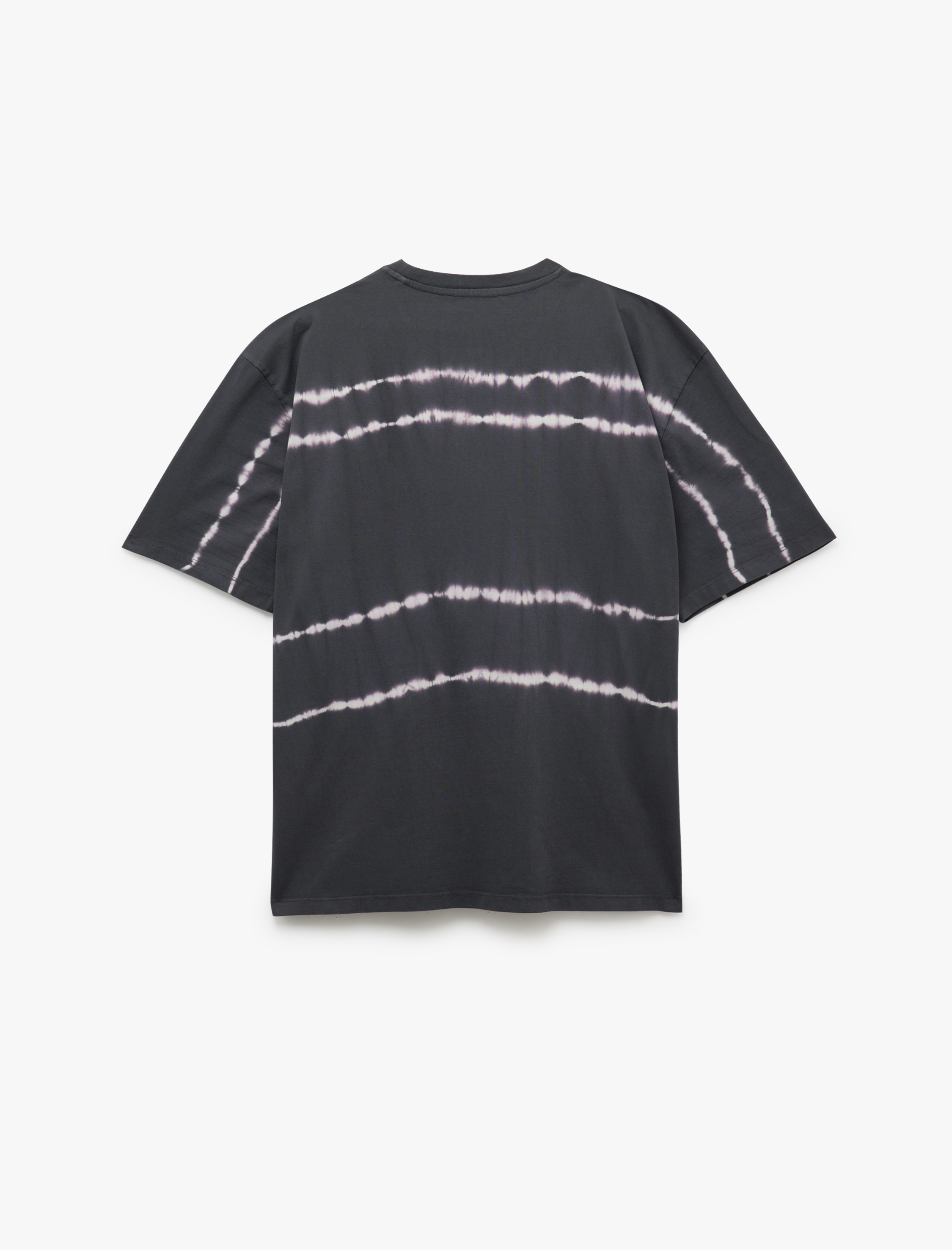   Kısa Kollu Bisiklet Yaka Baskılı Yıkamalı Pamuklu Oversize Tişört