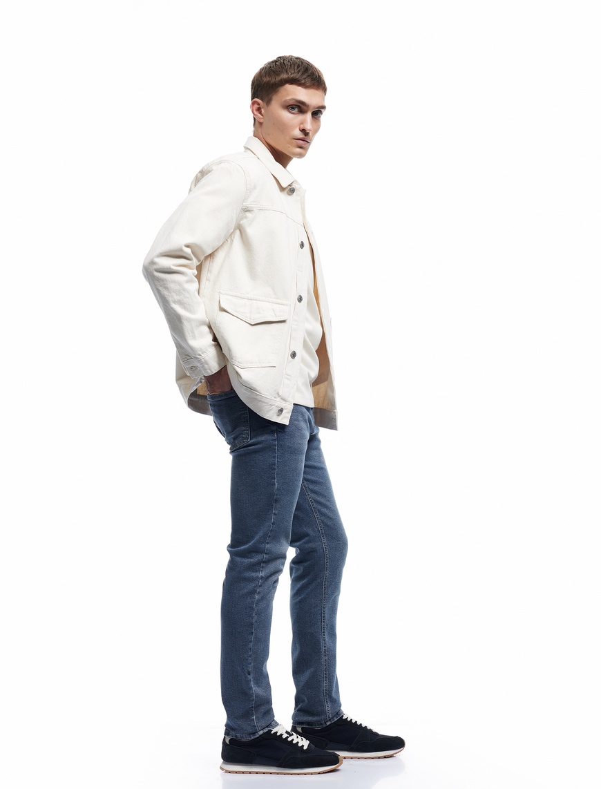   Pamuklu Normal Bel Slim Fit Jean Pantolon - Brad Jean