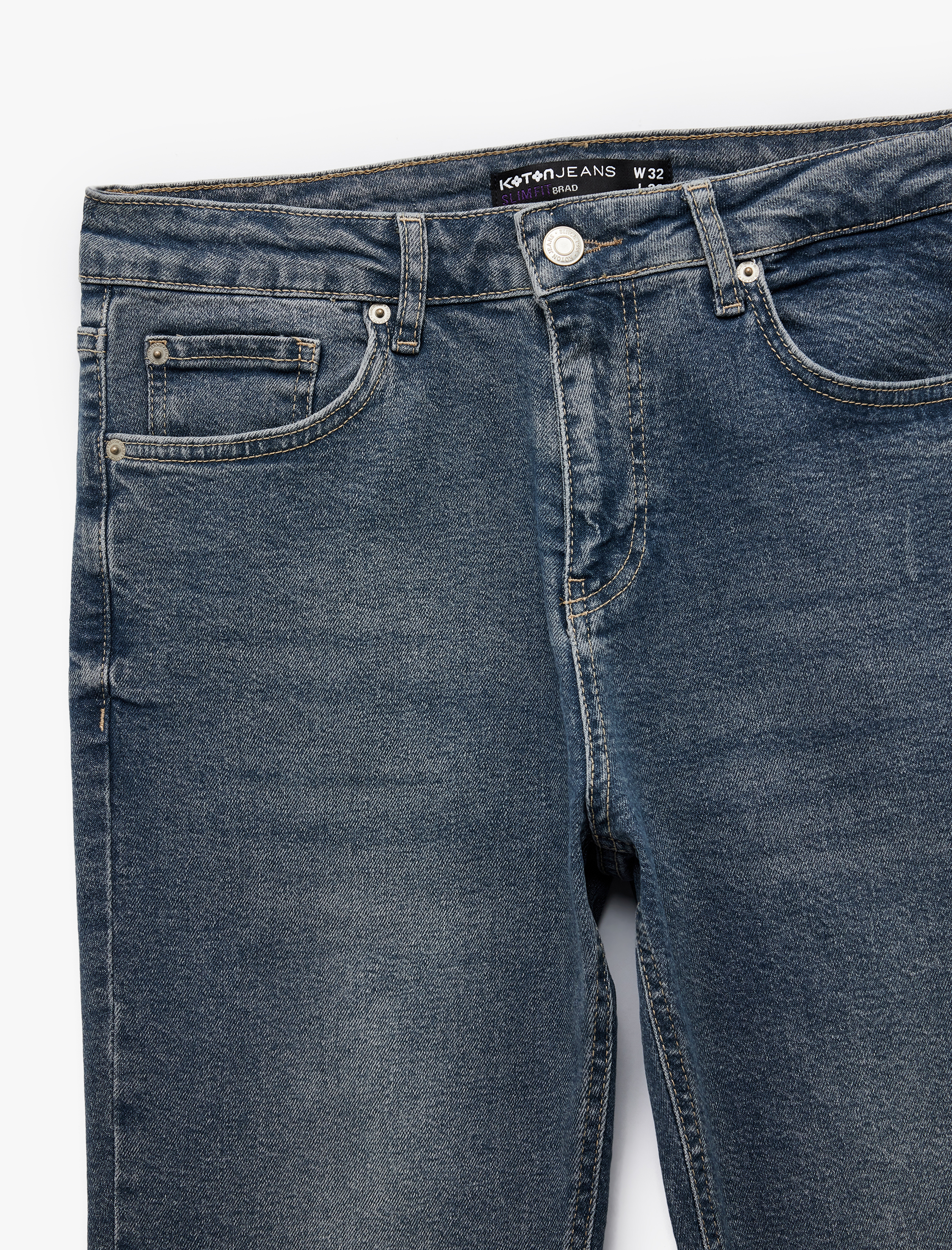   Pamuklu Normal Bel Slim Fit Jean Pantolon - Brad Jean