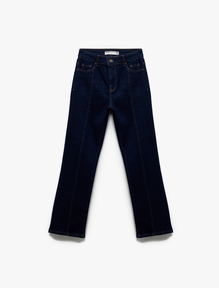  Normal Bel İspanyol Paça Denim Pantolon - Flare Jeans