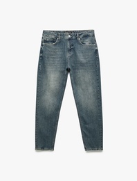 Pamuklu Normal Bel Tapered Fit Jean Pantolon