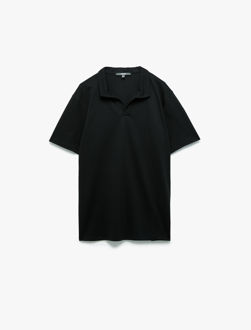   Regular Fit Kısa Kollu Pike Kumaş Pamuklu Polo Yaka Tişört