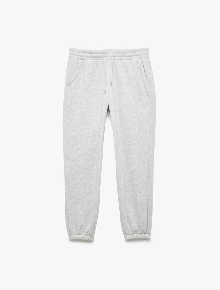  Beli Lastikli Cep Detaylı Şardonlu Basic Jogger Eşofman Altı