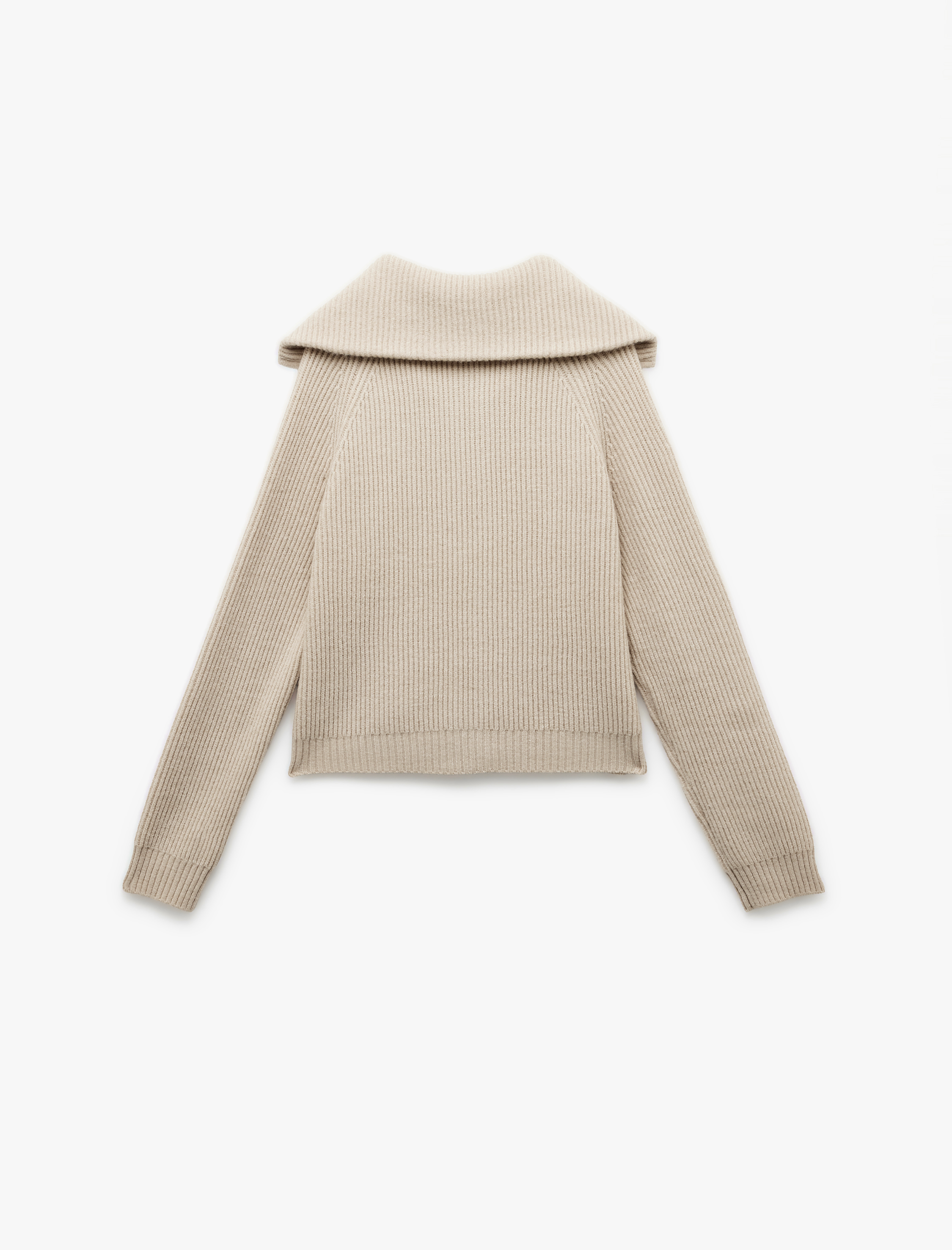   Regular Fit Dik Yaka Fermuarlı Uzun Kollu Triko Hırka