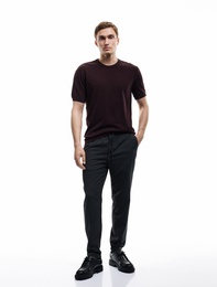 Beli Bağcıklı Katlamalı Paça Cep Detaylı Slim Fit Pantolon