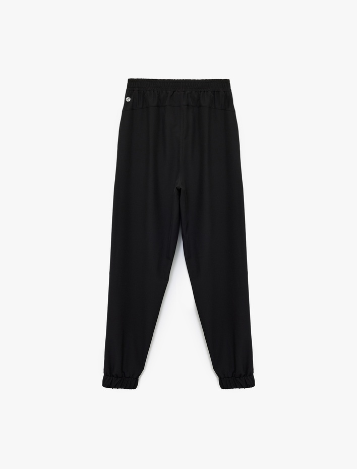  Yüksek Bel Rahat Kesim Fermuarlı Cepli Jogger Spor Eşofman Altı