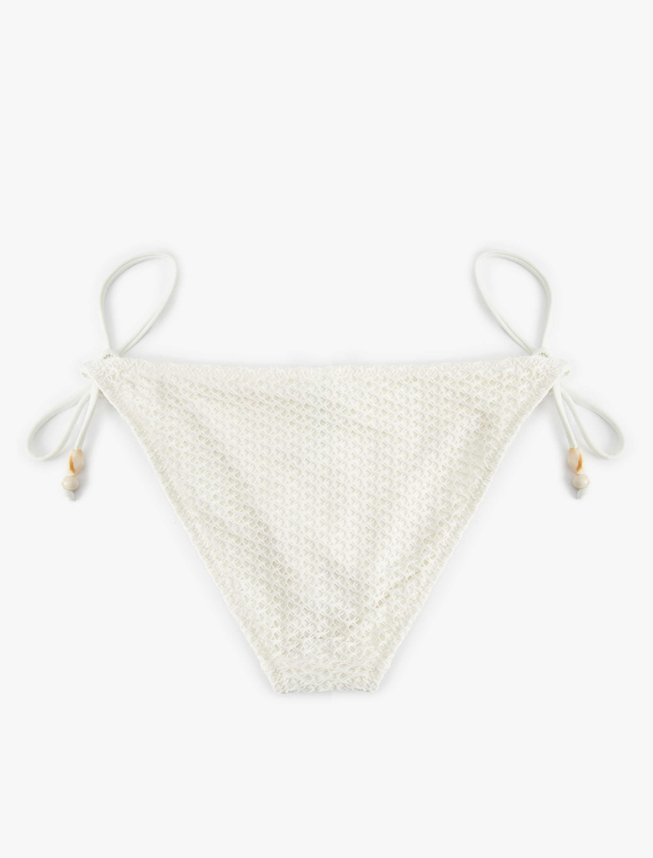   Boncuk Detaylı İpli File Detaylı Bikini Altı