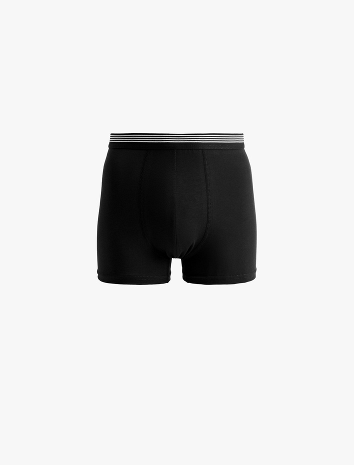  Lastik Detaylı Pamuklu 3'lü Boxer Seti