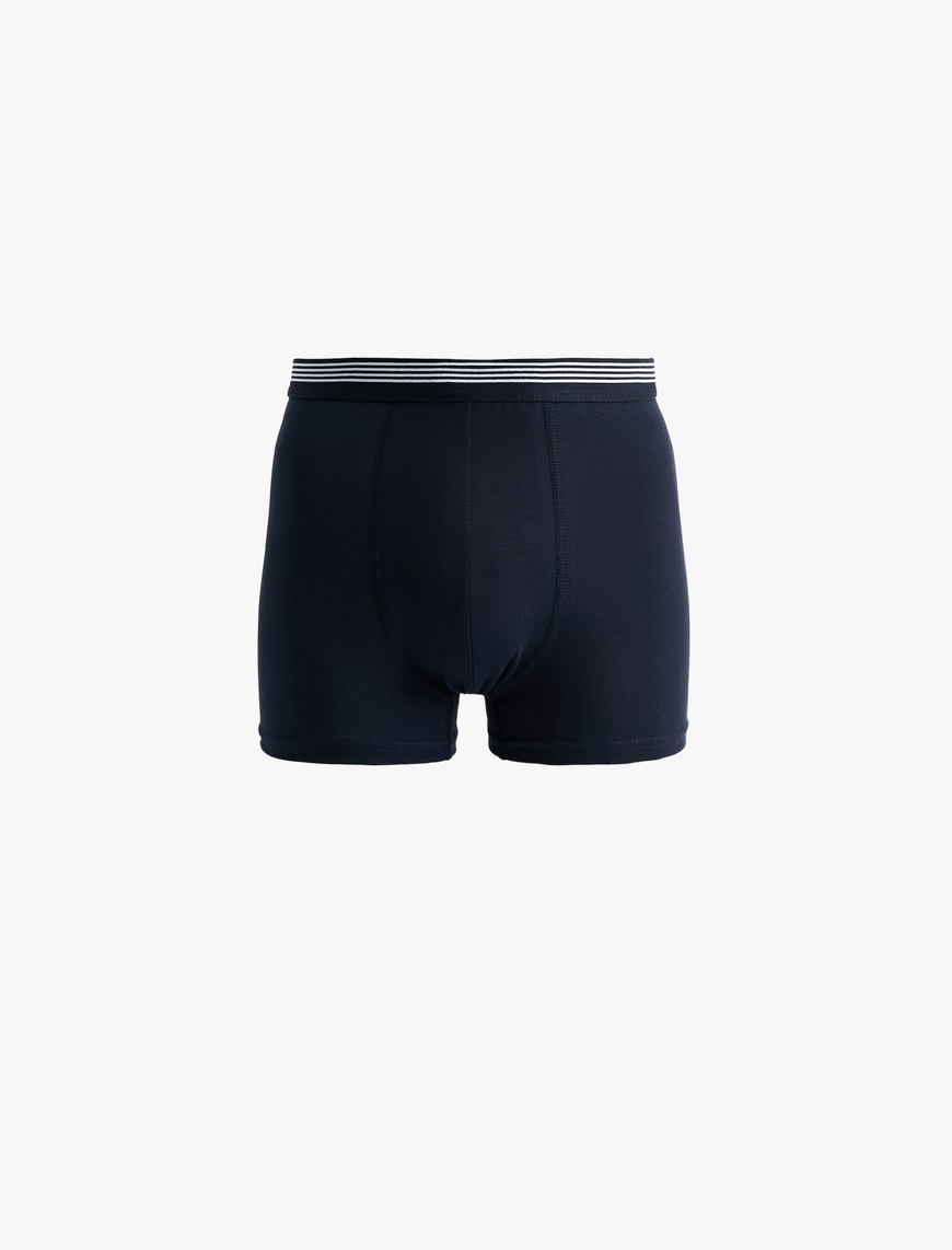   Lastik Detaylı Pamuklu 3'lü Boxer Seti