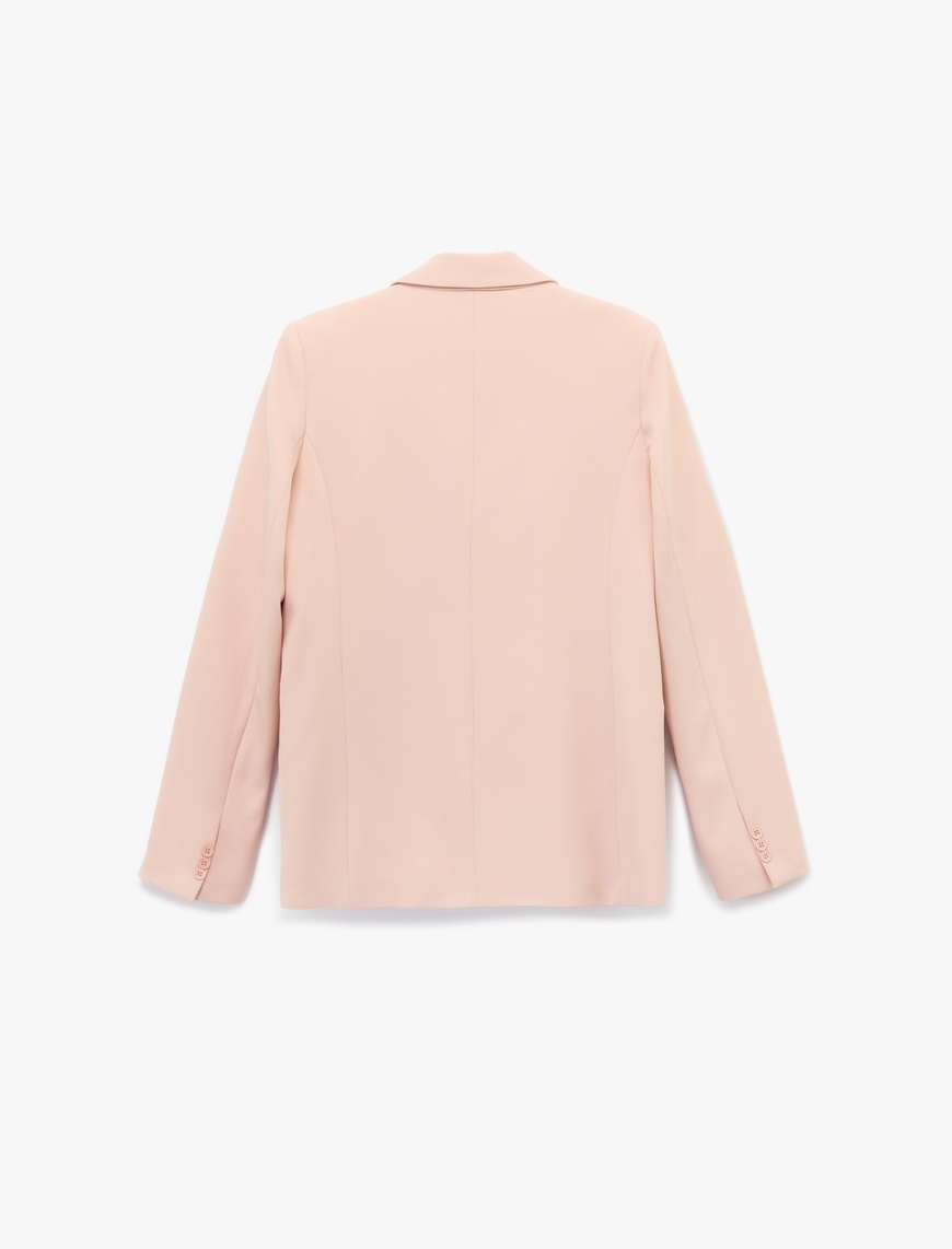   Kruvaze Uzun Kollu Oversize Blazer Ceket