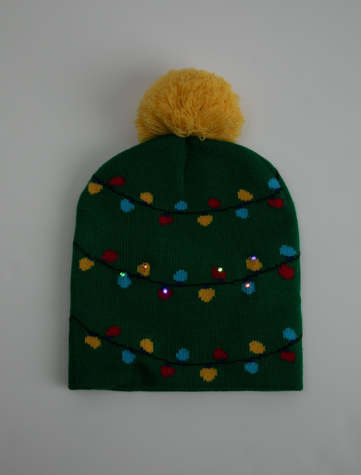 Erkek Çocuk Yılbaşı Temalı Ponponlu Bere