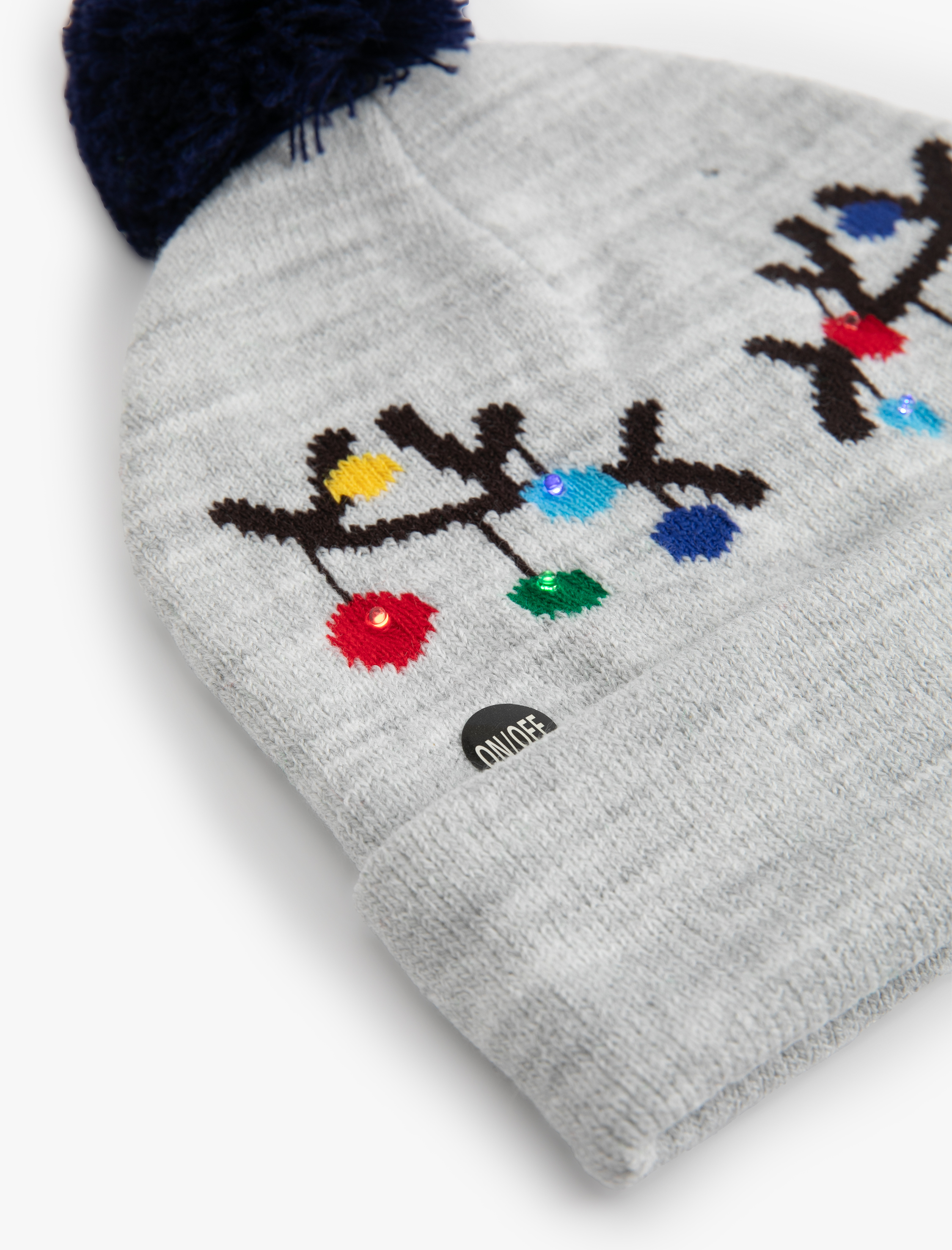  Erkek Çocuk Yılbaşı Temalı Karanlıkta Parlayan Ponponlu Bere