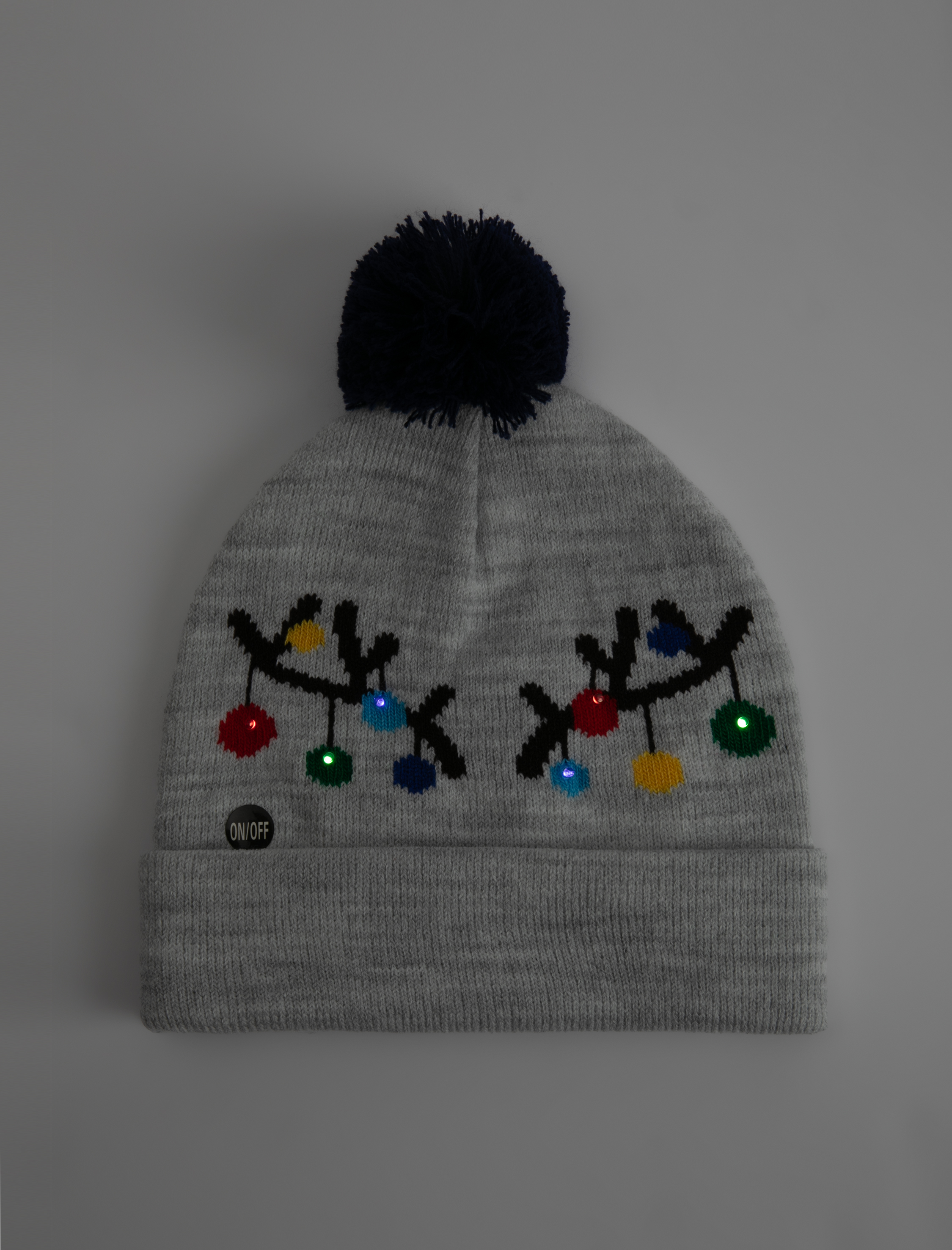  Erkek Çocuk Yılbaşı Temalı Karanlıkta Parlayan Ponponlu Bere