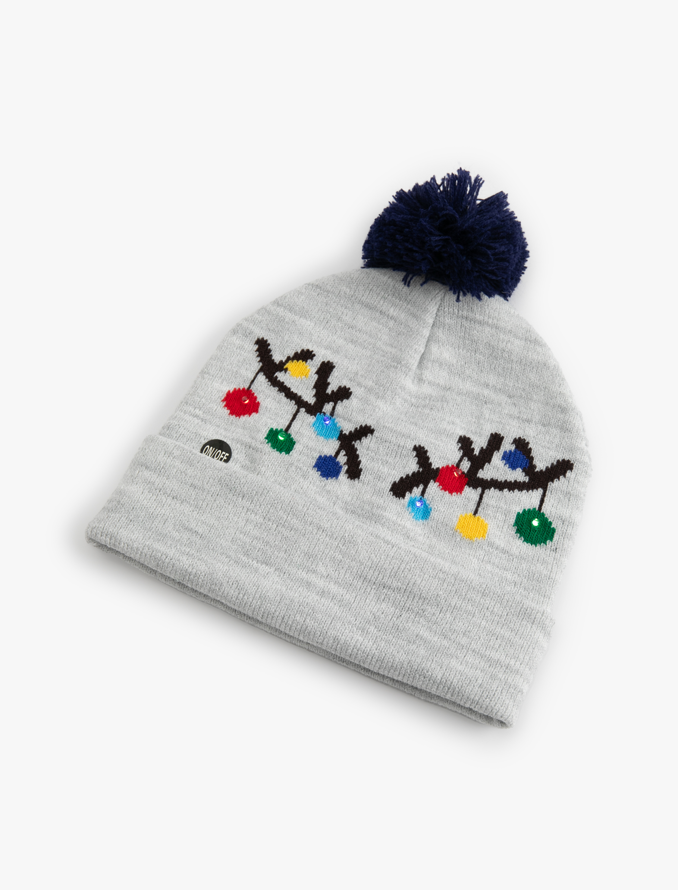  Erkek Çocuk Yılbaşı Temalı Karanlıkta Parlayan Ponponlu Bere