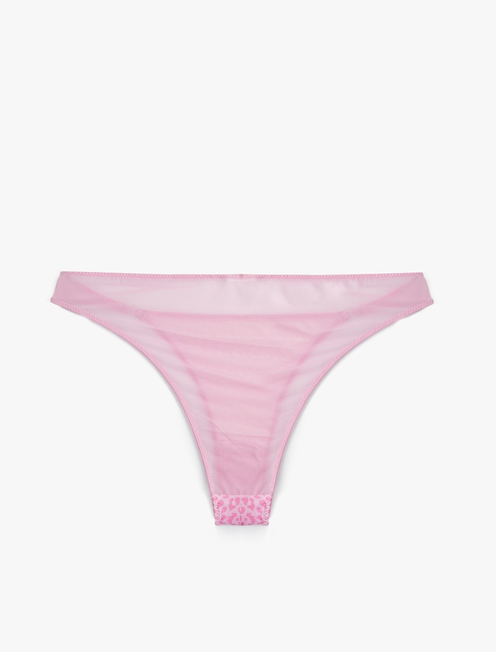  Aksesuar Detaylı Leopar Desenli Brazilian Külot