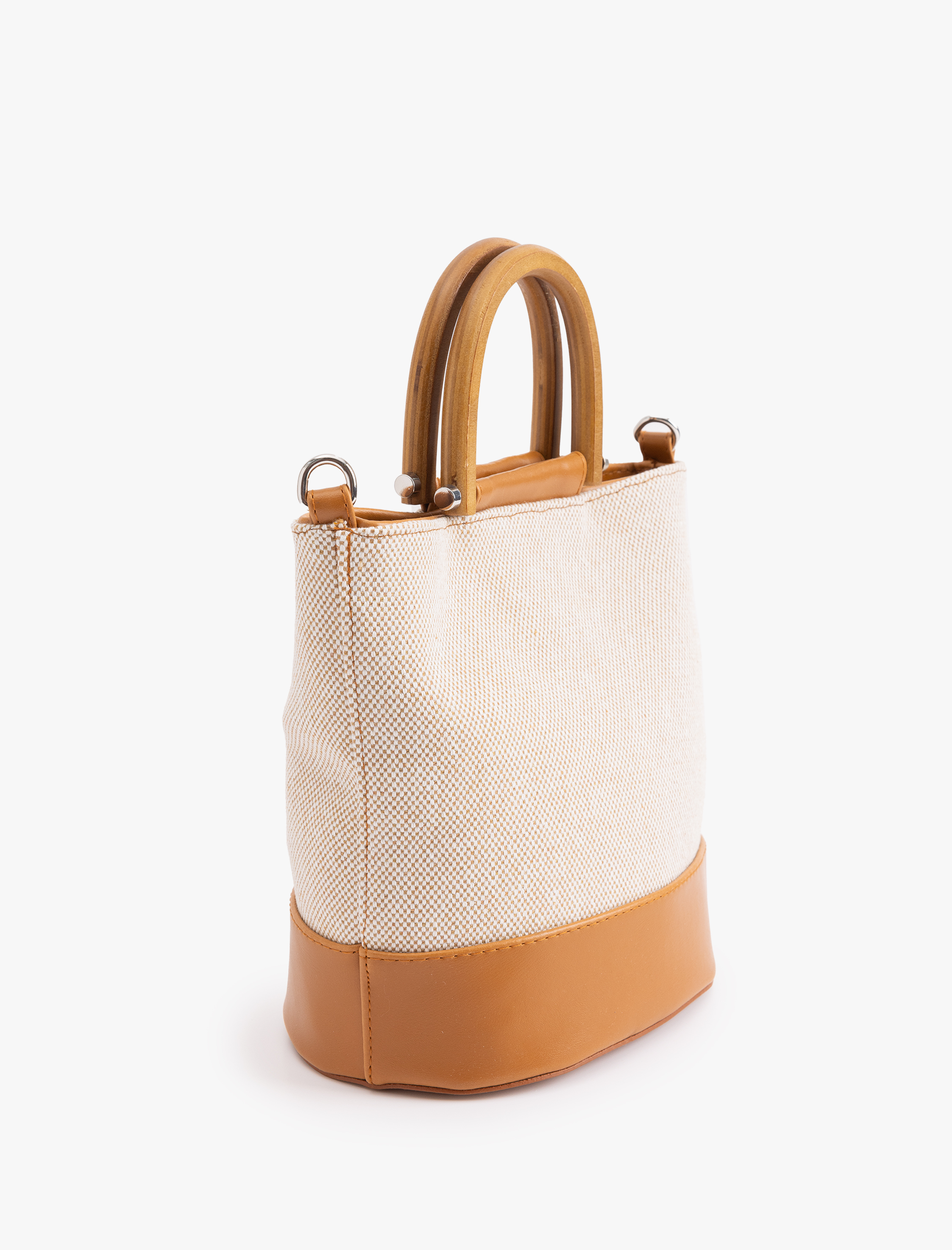  Kadın Pamuklu Dokulu Askılı Tote Çanta