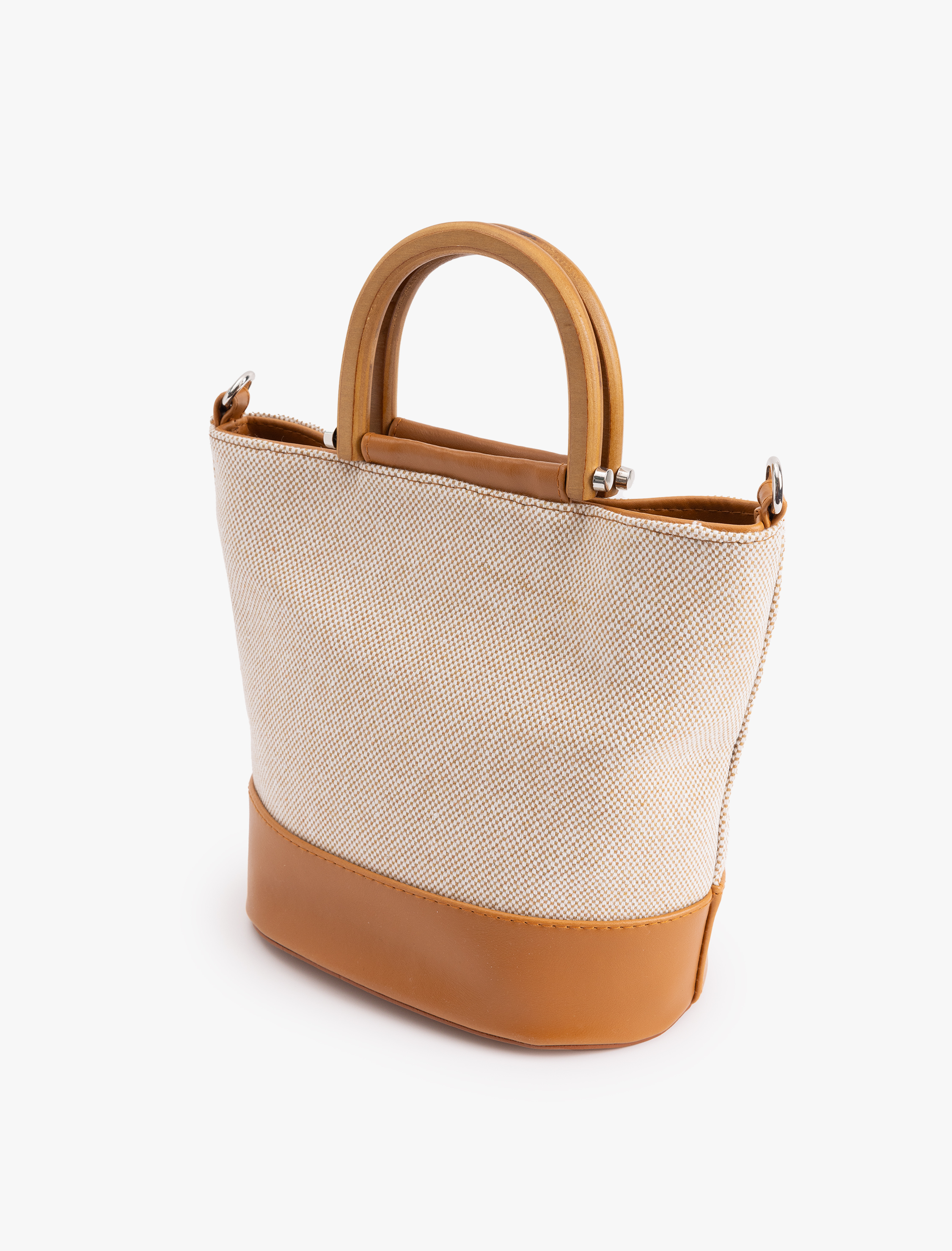  Kadın Pamuklu Dokulu Askılı Tote Çanta