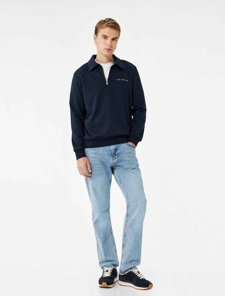   Pamuklu Normal Bel Straight Fit Jean Pantolon - Mark Jean