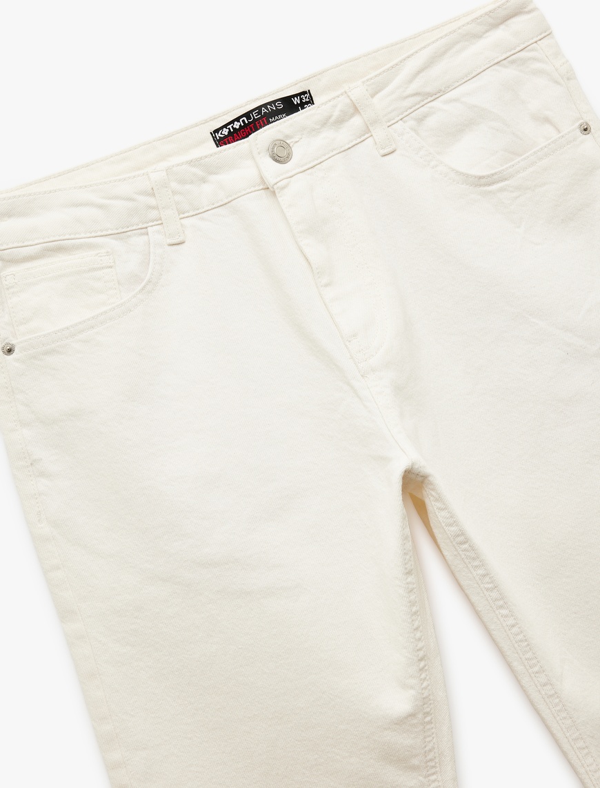   Normal Bel Cepli Straight Fit Jean Pantolon - Mark Jean