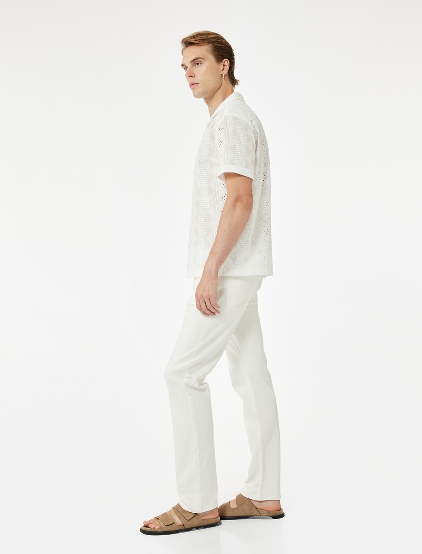   Normal Bel Cepli Straight Fit Jean Pantolon - Mark Jean