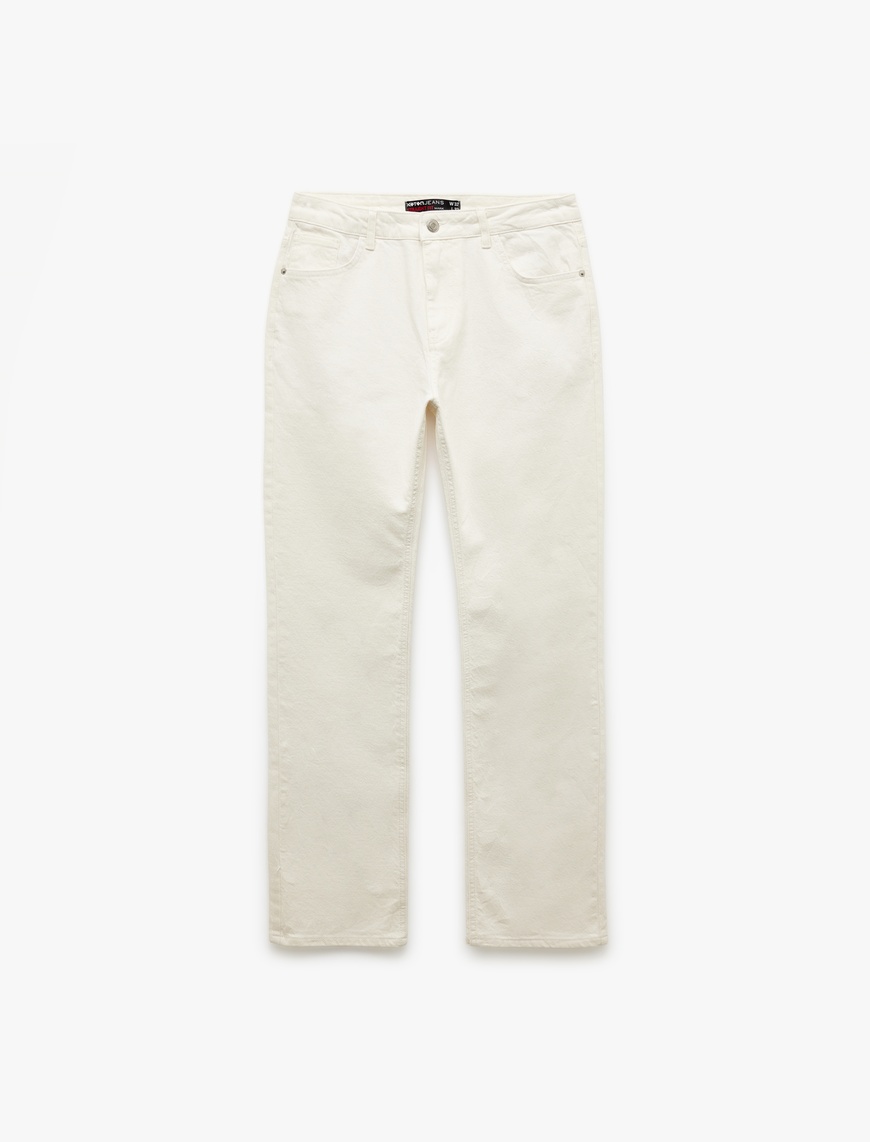   Normal Bel Cepli Straight Fit Jean Pantolon - Mark Jean
