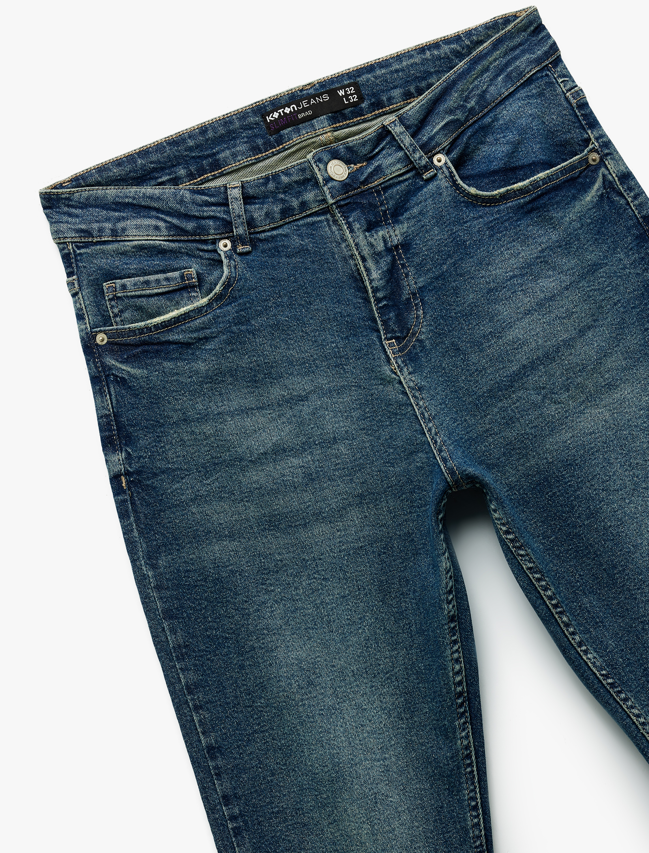   Pamuklu Normal Bel Slim Fit Jean Pantolon - Brad Jean