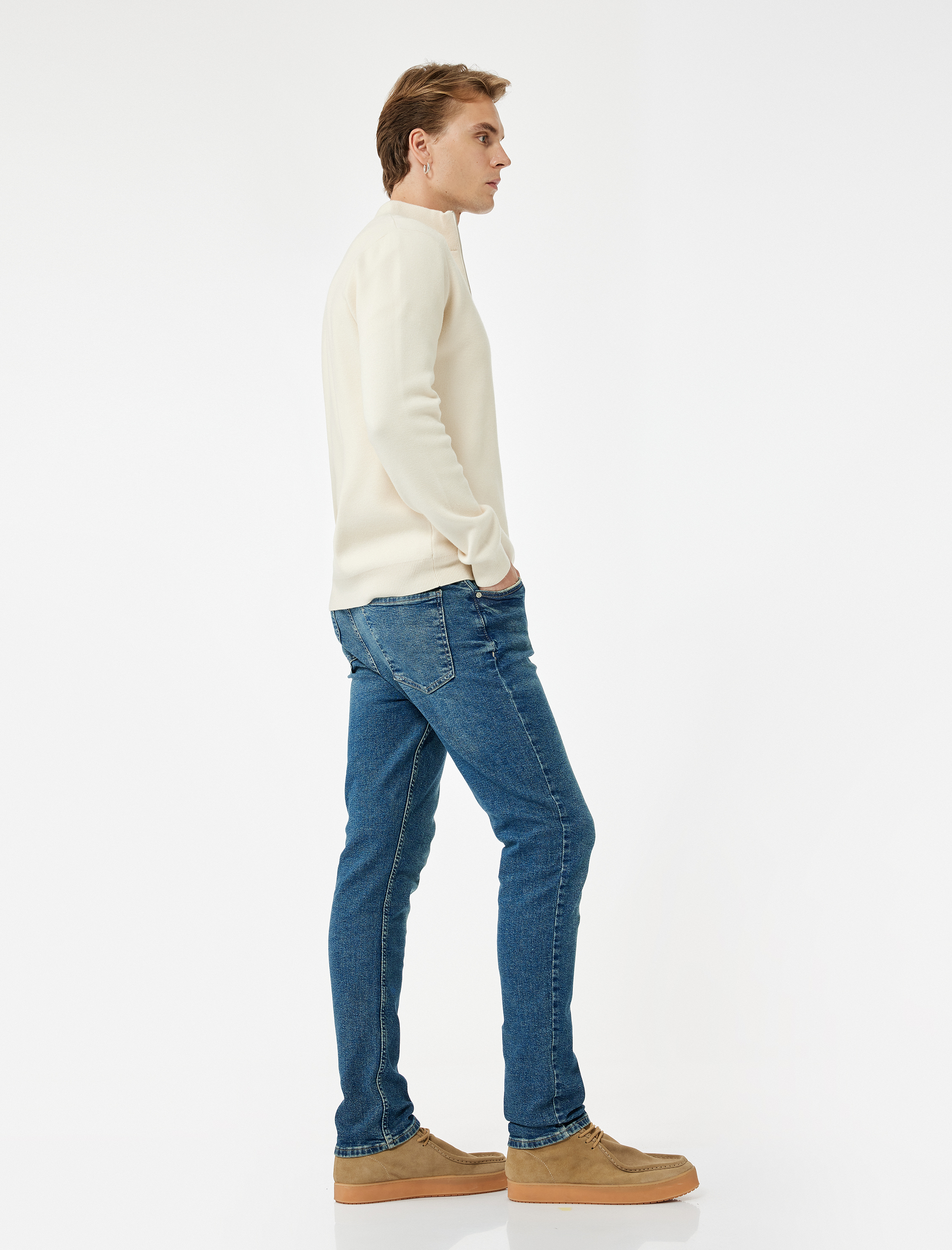   Pamuklu Normal Bel Slim Fit Jean Pantolon - Brad Jean
