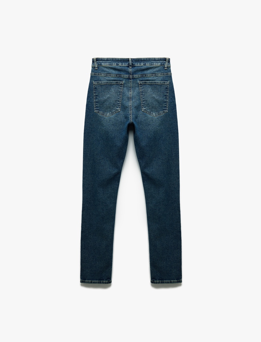   Pamuklu Normal Bel Slim Fit Jean Pantolon - Brad Jean