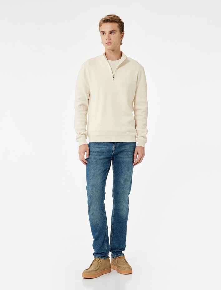  Pamuklu Normal Bel Slim Fit Jean Pantolon - Brad Jean
