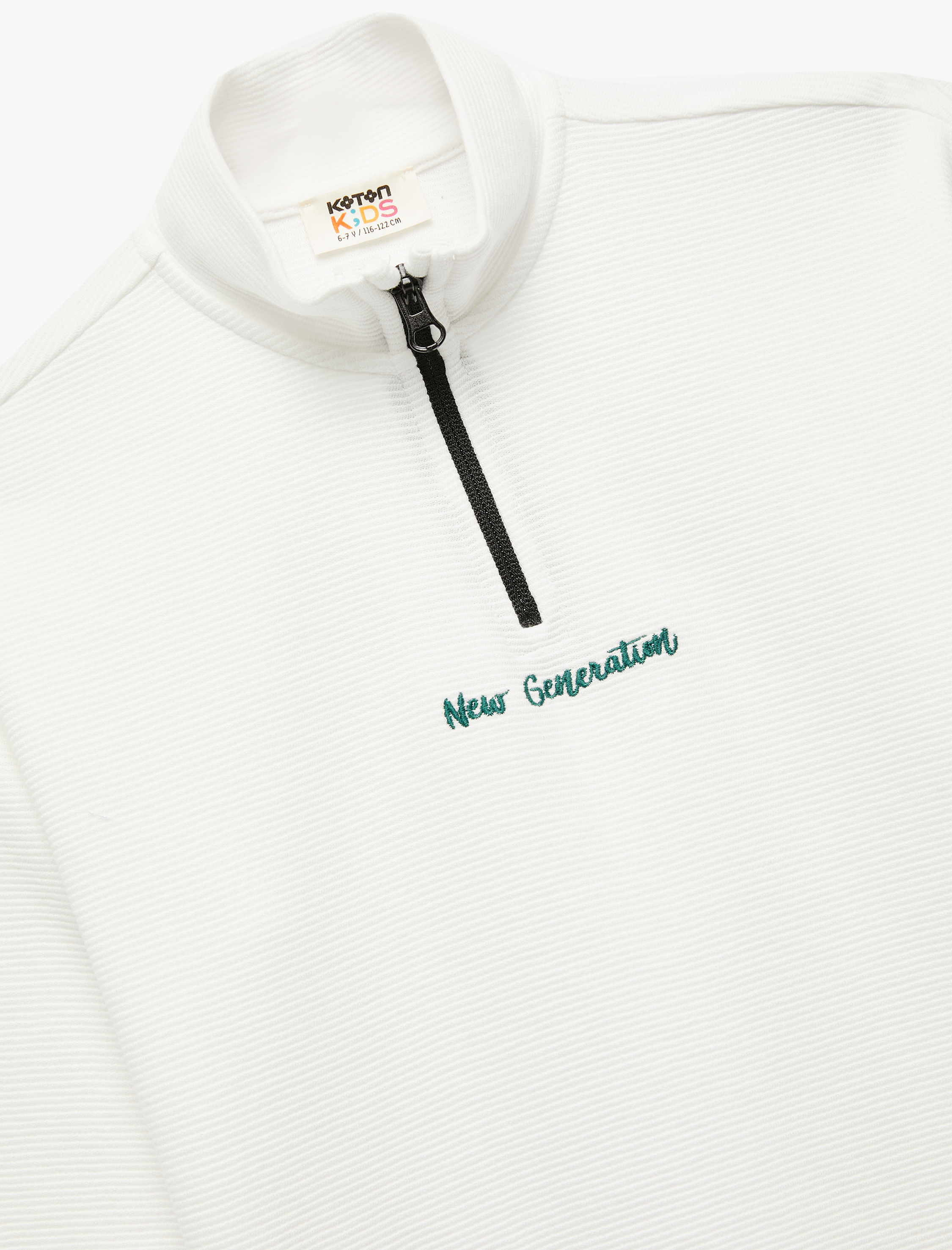  Erkek Çocuk Dik Yaka Uzun Kollu Fermuarlı Sweatshirt