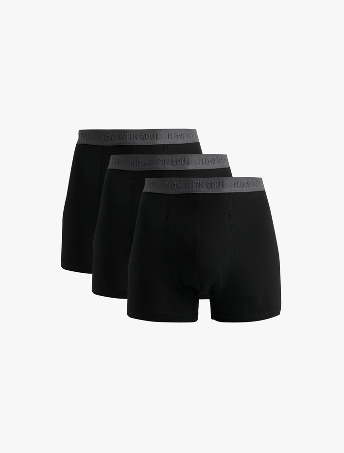  Regular Fit Basic Pamuklu 3'lü Boxer Seti