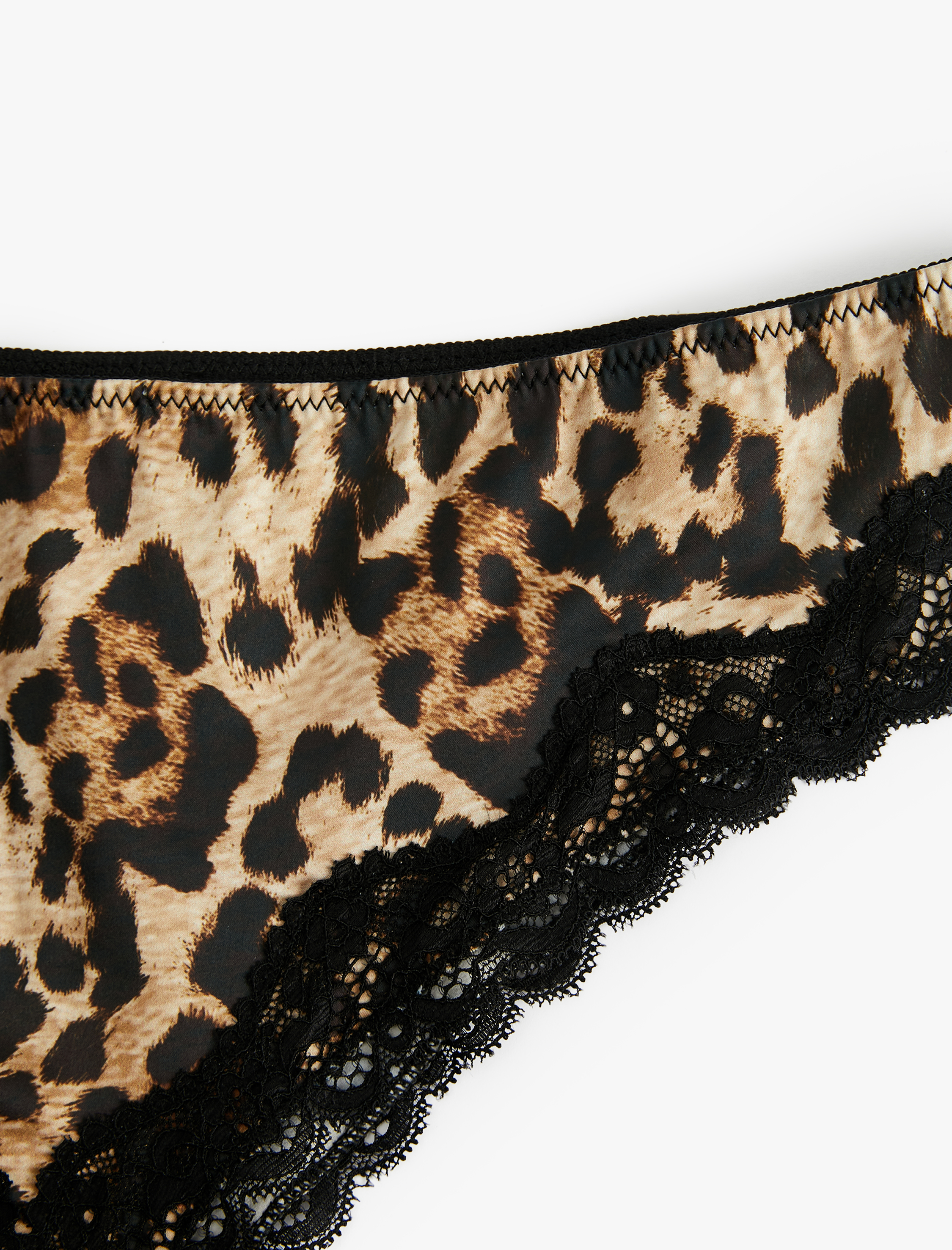   Dantelli Leopar Desenli Brief Külot
