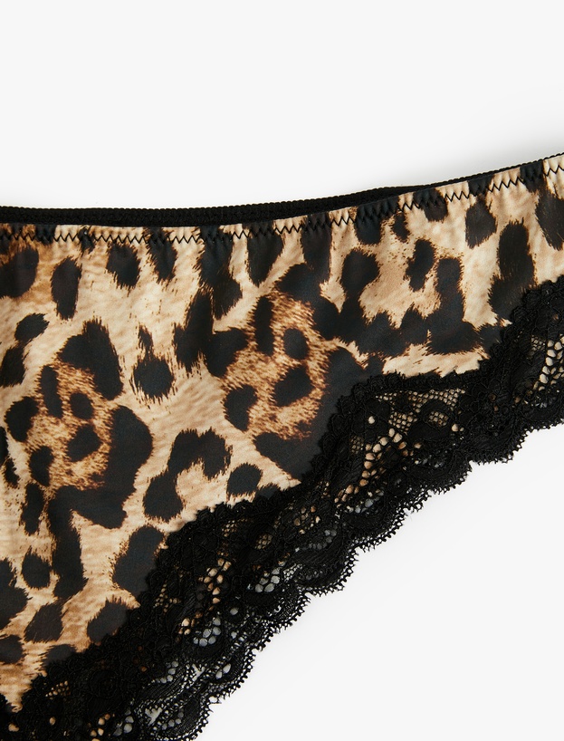 Dantelli Leopar Desenli Brief Külot_2