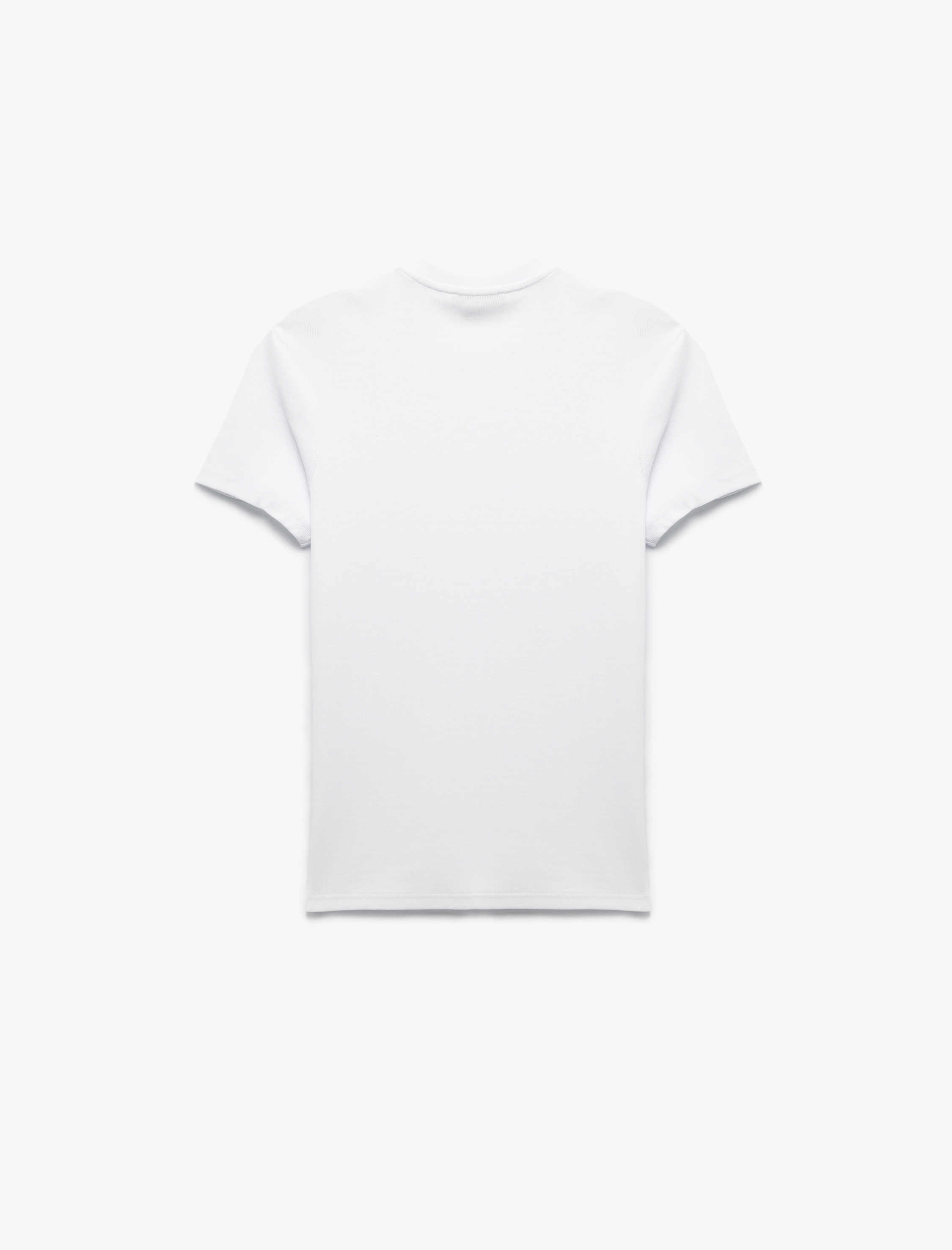 Kısa Kollu Bisiklet Yaka Pamuklu Dar Kalıp Tişört